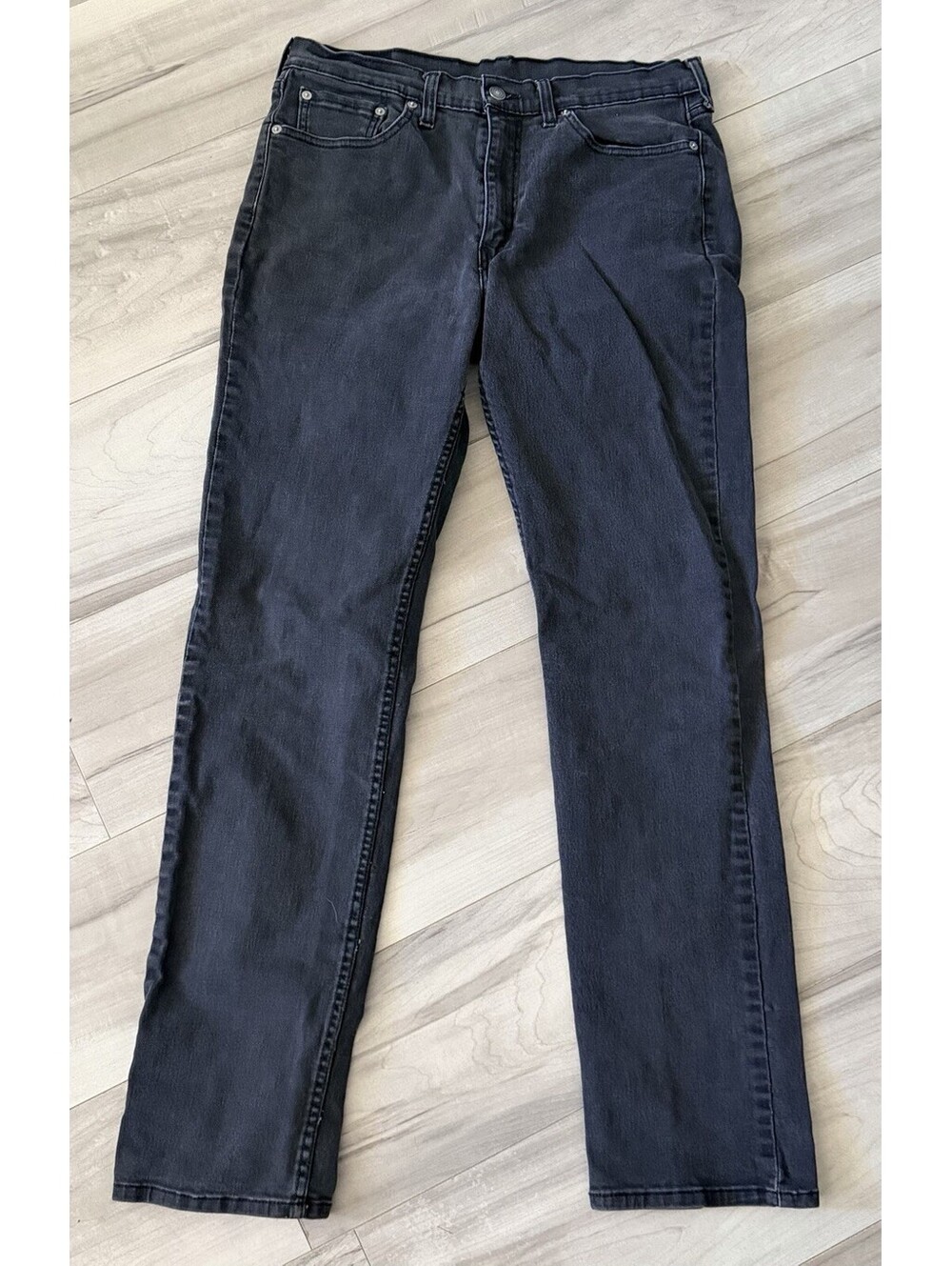 Levi’s 514 Men’s Jeans 33x34 Faded Black Straight Fit Stretch WaterLess Denim